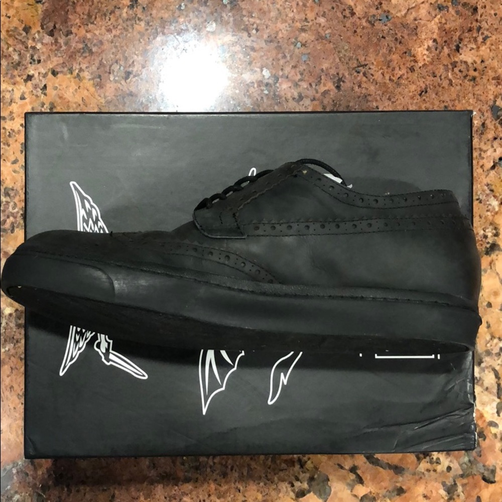 The Damned Piano-Man Black Men’s Leather Sneakers - Picture 4 of 8